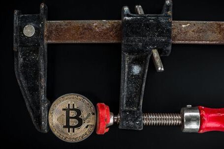 Cryptocurrency Tools - Black and Red Caliper on Gold-colored Bitcoin